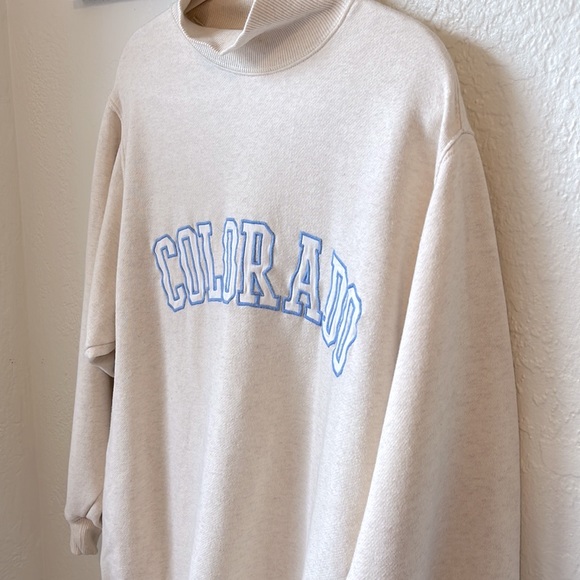 Aerie - Embroidered Mock Neck Oversized Sweater - Picture 3 of 9